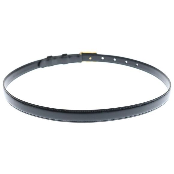 Celine Triomphe Belt Black Leather Gold Hardware - Picture 2 of 6